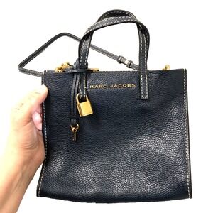 Marc Jacobs The Mini Grind Leather Crossbody Purse Blue Small Removable Strap